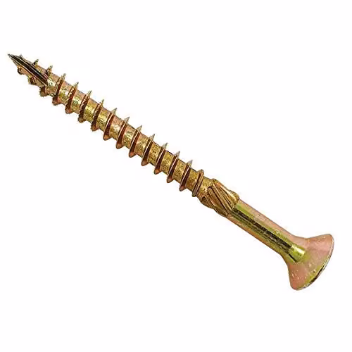 Forgefix Spectre Pozidriv Self-Countersinking Wood Screws, Gold, 100 Pack, Diameter: 6.0 mm, Length: 70 mm