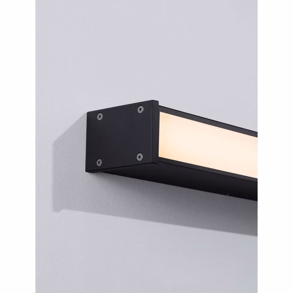 Netlighting Nova Outdoor Flush Wall Lamp in Grey, 36W LED, 1579lm, 3000K, IP65 – 3