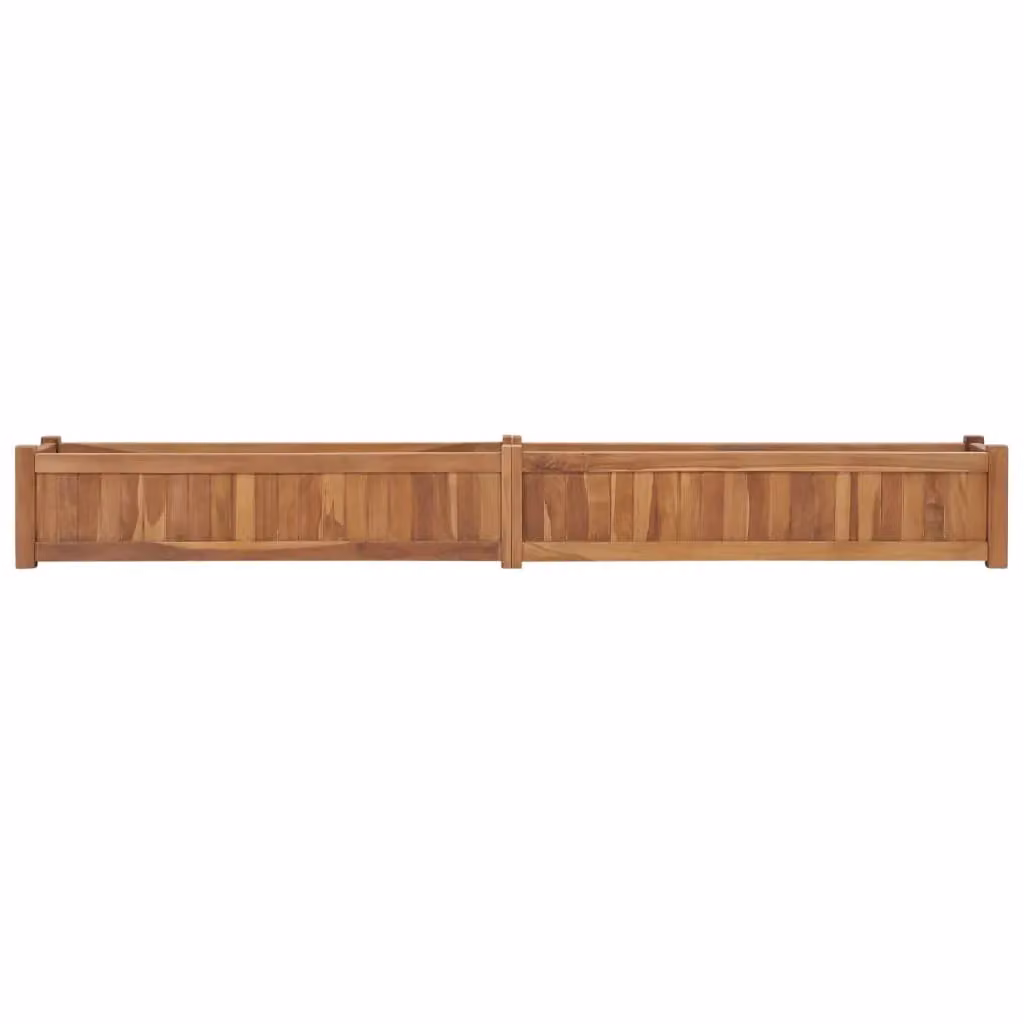 Berkfield Home Solid Teak Wood Raised Bed in Brown, W/D/H: 200 x 30 x 25 cm – 2