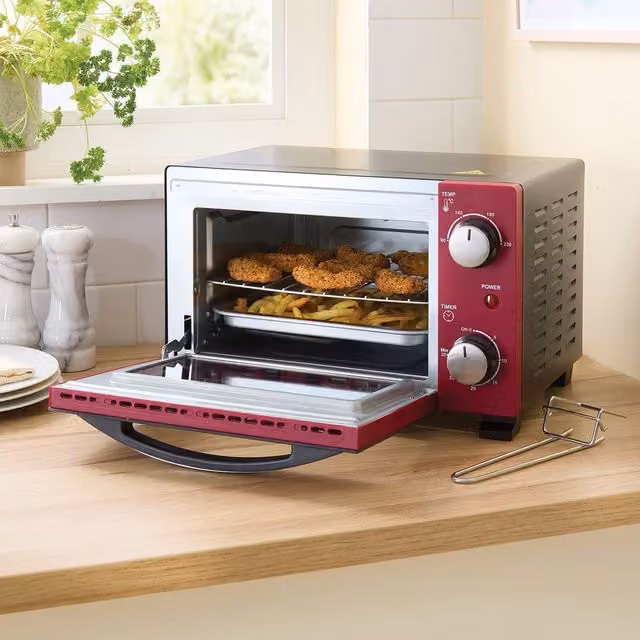 Basilico 10L Compact Mini Oven with Grill and Timer in Multicolour