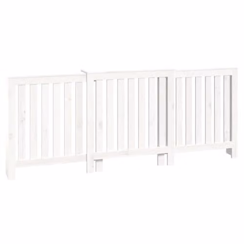 vidaXL White Lacquered Solid Pine Radiator Cover, W/D/H: 210 x 21 x 85 cm