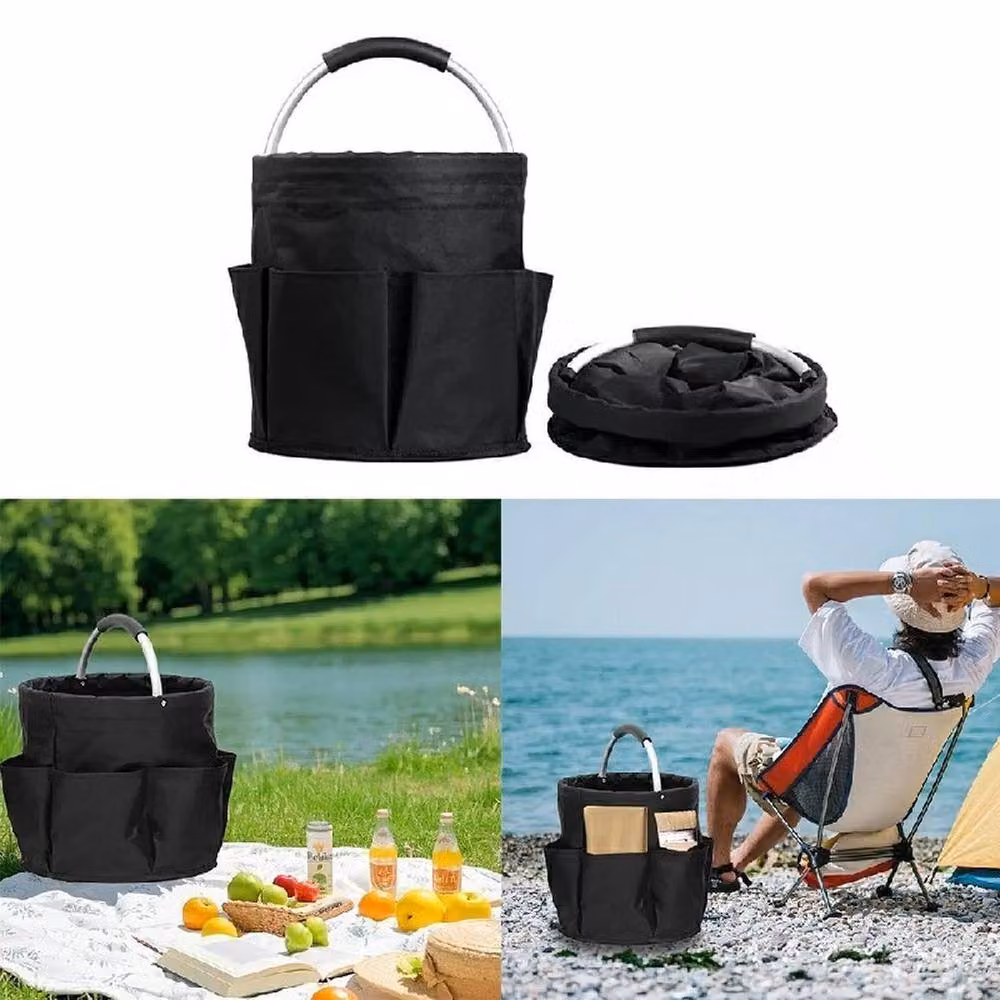 Kelvenix Black Fabric Cleaning Caddy with Handles – 5
