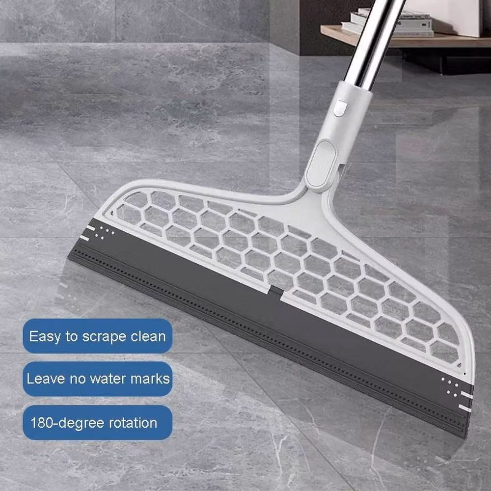 NESTLUNE 180 Degree Rotation Swivel Head Window Squeegee Bathroom Cleaner in Silver, W/H: 36 x 86 cm – 2