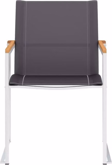Berkfield Home Classic Garden Chair Set of 4 in Grey Textilene and Stainless Steel