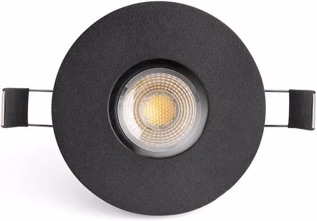Netlighting Niva Black Outdoor Recessed Round Downlight with GU10 Bulb Compatibility, IP65 Rated