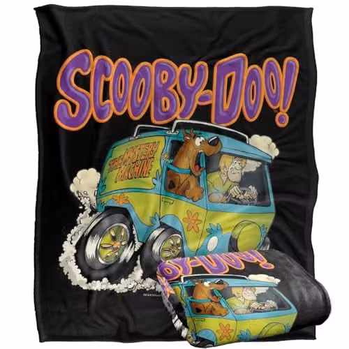 Warner Bros. Scooby Doo Scoob Fink Silky Touch Super Soft Fleece Throw Blanket, Multicolour, W: 152.4 cm, D: 127.0 cm – 1
