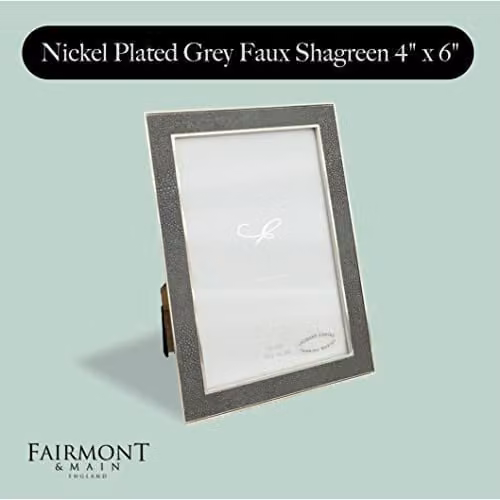 Widdop and Co Silver and Grey Rectangular Metal Tabletop Photo Frame, W/H: 10 x 15 cm – 1
