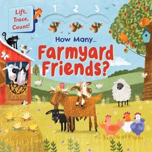 Autumn Publishing How Many Farmyard Friends? Multicolour Cardboard Board Book