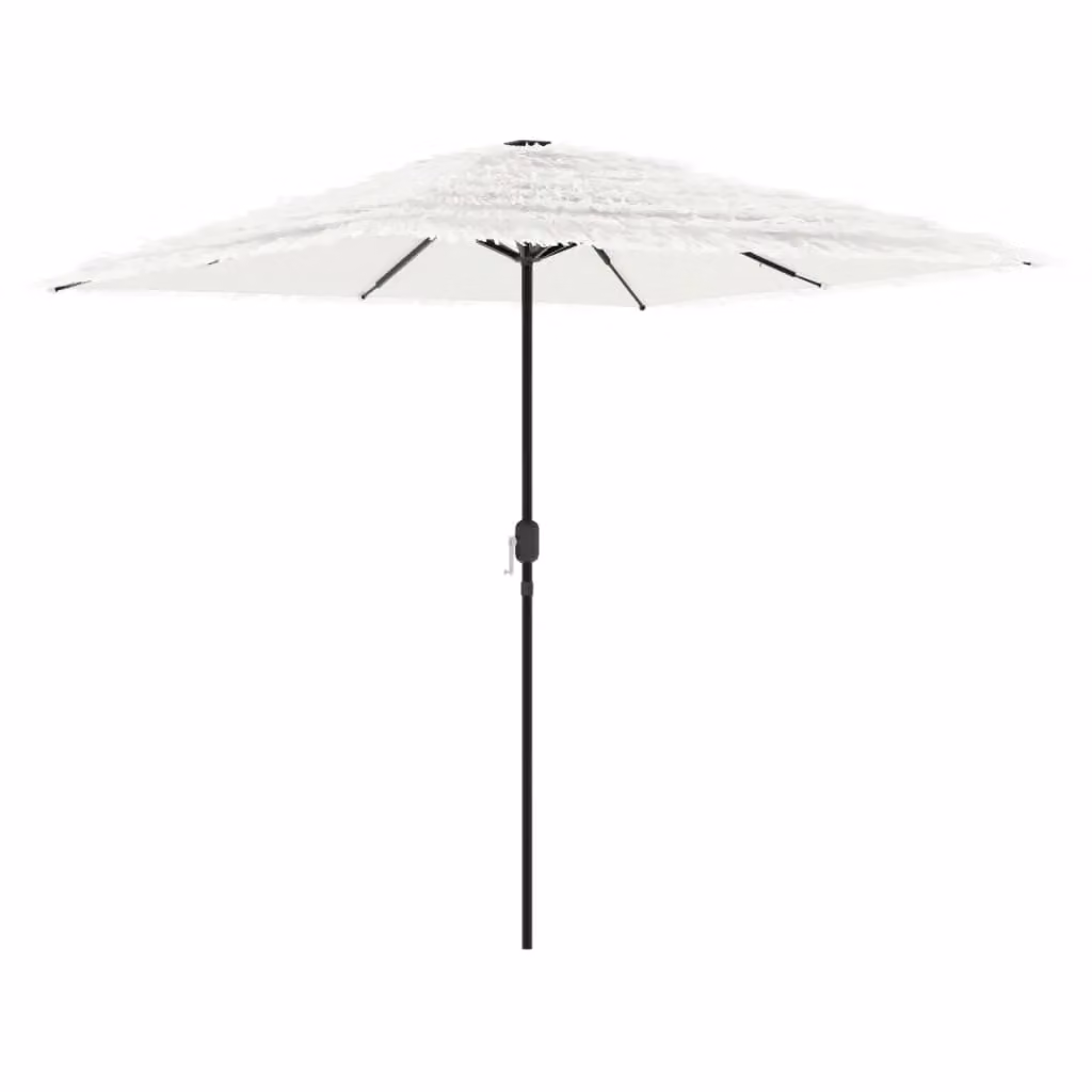 Berkfield Home Garden Parasol in White with Steel Pole, W/D/H: 248 x 248 x 248 cm – 2