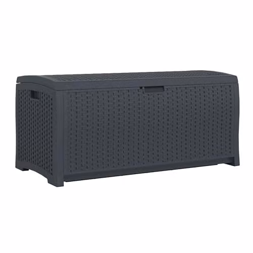 Rowlinson Missouri 276L Plastic Garden Storage Box in Cyberspace Grey, W117 x D60 x H57 cm – 2