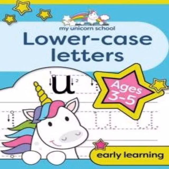 Creative Kids Studio My Unicorn School Lower-case Letters Penmanship Workbook for Children, Multicolour
