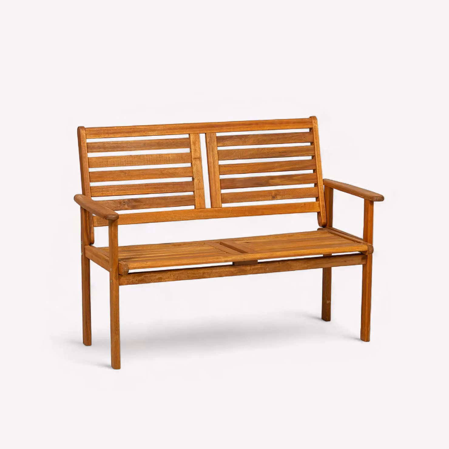 Royalcraft NAPOLI 2 Seater Acacia Wood Garden Bench in Brown with Cushions – 2