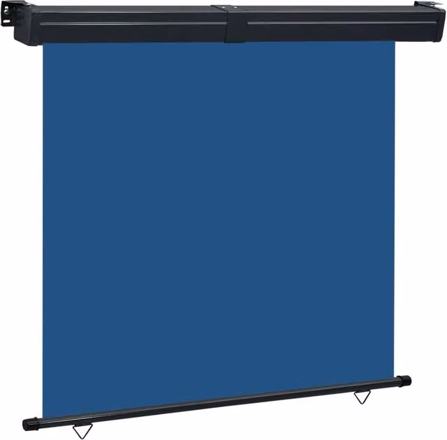 Berkfield Home Blue Balcony Side Awning with Manual Pull Mechanism, W: 175 cm, H: 250 cm