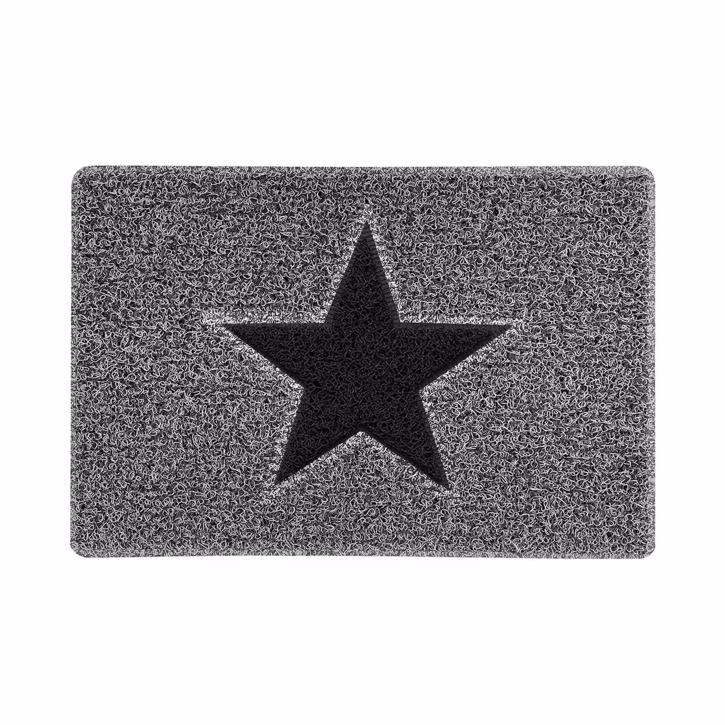 Nicoman Star PVC Spaghetti Doormat in Charcoal, W: 60 cm, D: 40 cm – 2
