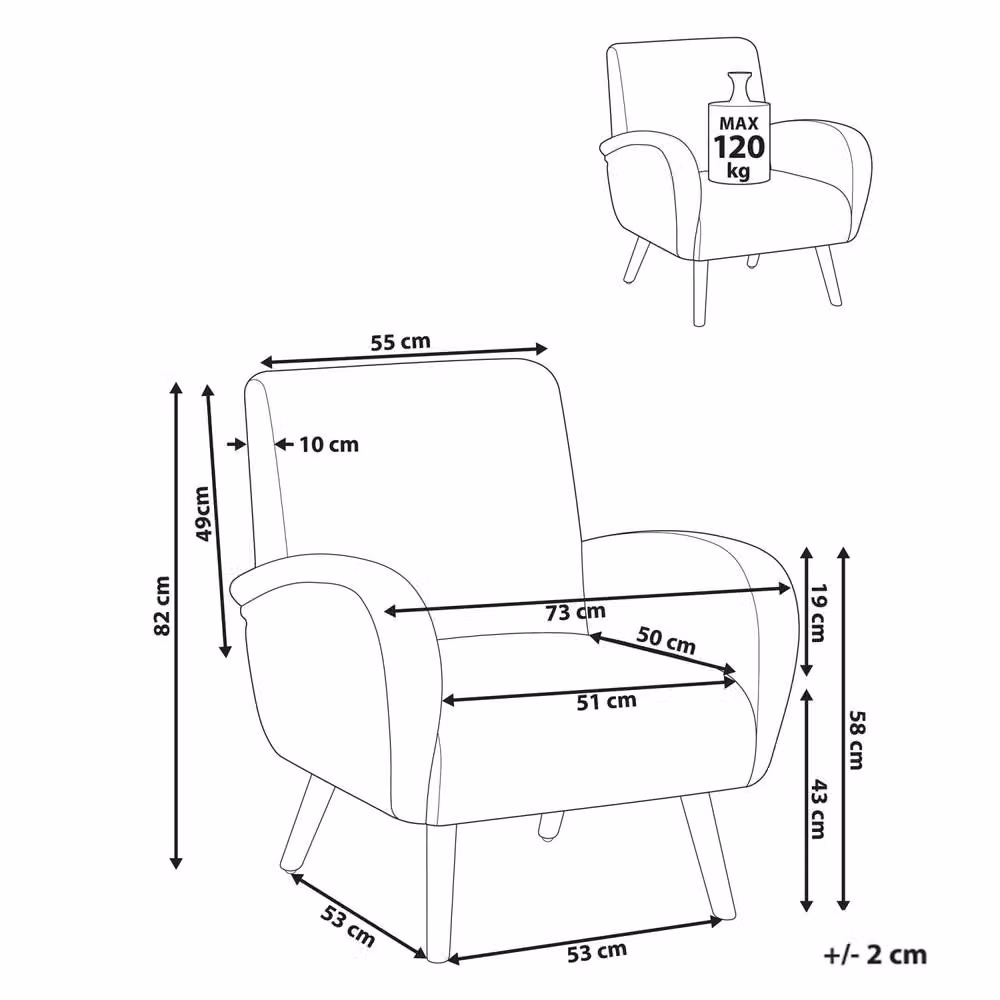 Wyld and Coco Green Mid-Century Lounge Armchair with Rubberwood Legs – 4