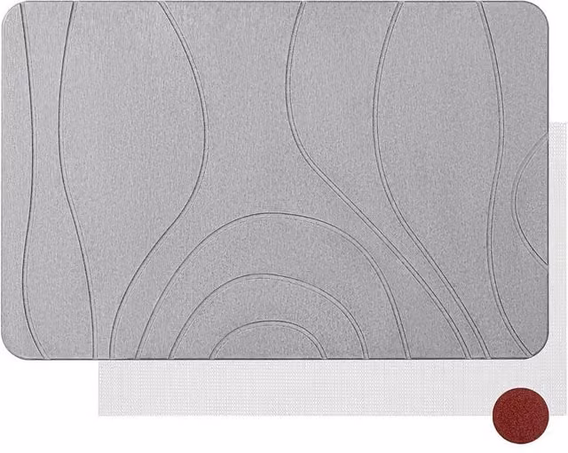 Nordara Grey Diatomite Stone Quick Drying Bath Mat – 1