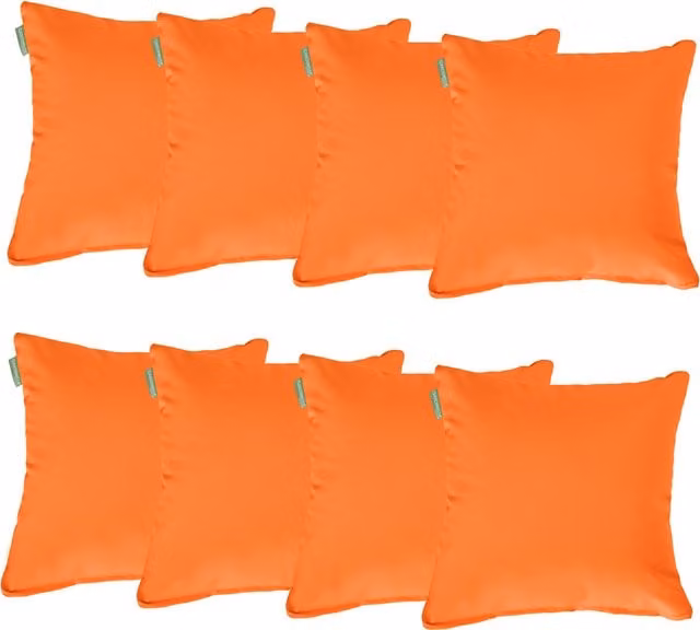Gardenista Orange Square Outdoor Scatter Cushions, Set of 8