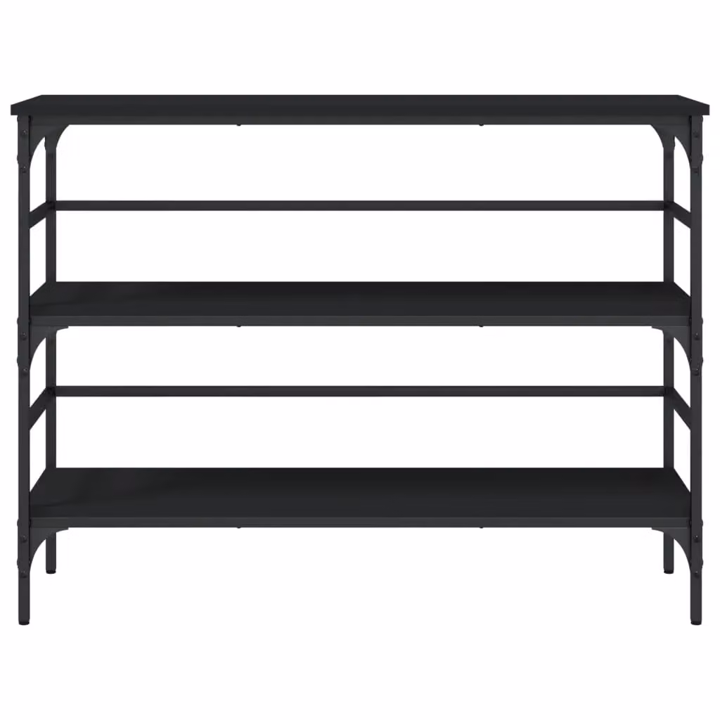 Berkfield Home Black Industrial Console Table in Engineered Wood W/D/H: 100 x 32 x 75 cm – 3