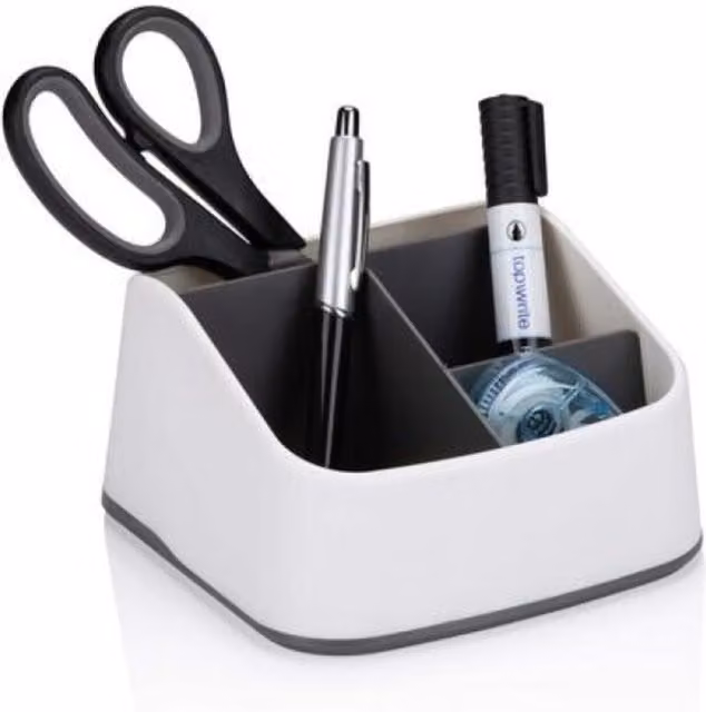 UMKY Multicolour Multi-Compartment Plastic Stationery Desk Organiser