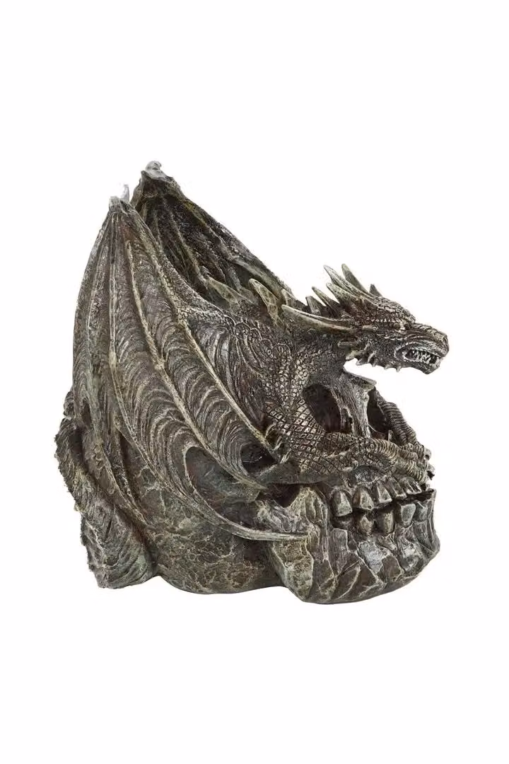 KDMD Draco Dragon Skull Tabletop Ornament in Grey – 2