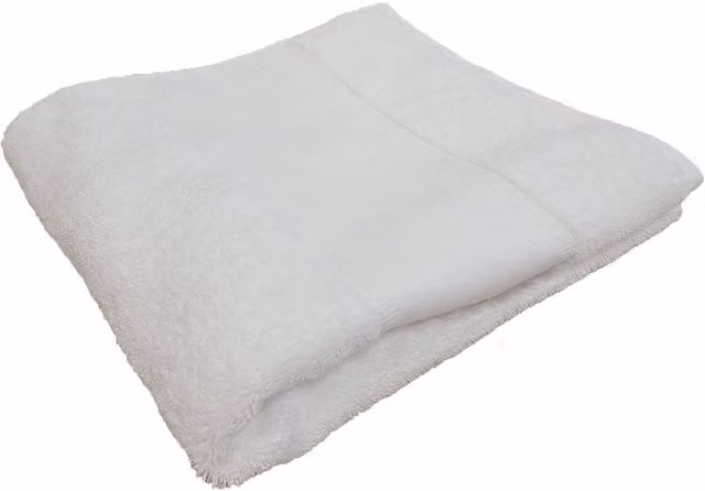 Towel City White Cotton Terrycloth Hand Towel with Printable Border and Hanging Loop