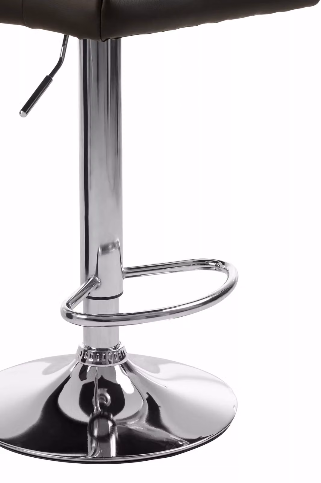 Orsina Adjustable Height Bar Stool with Chrome Base in Black – 4