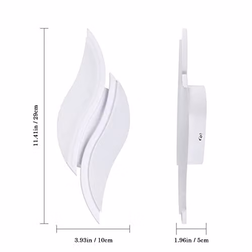 Goeco Modern LED Up and Down Wall Light, 12W, 1350LM, 6500K Cool White, White Aluminium and Acrylic – 3