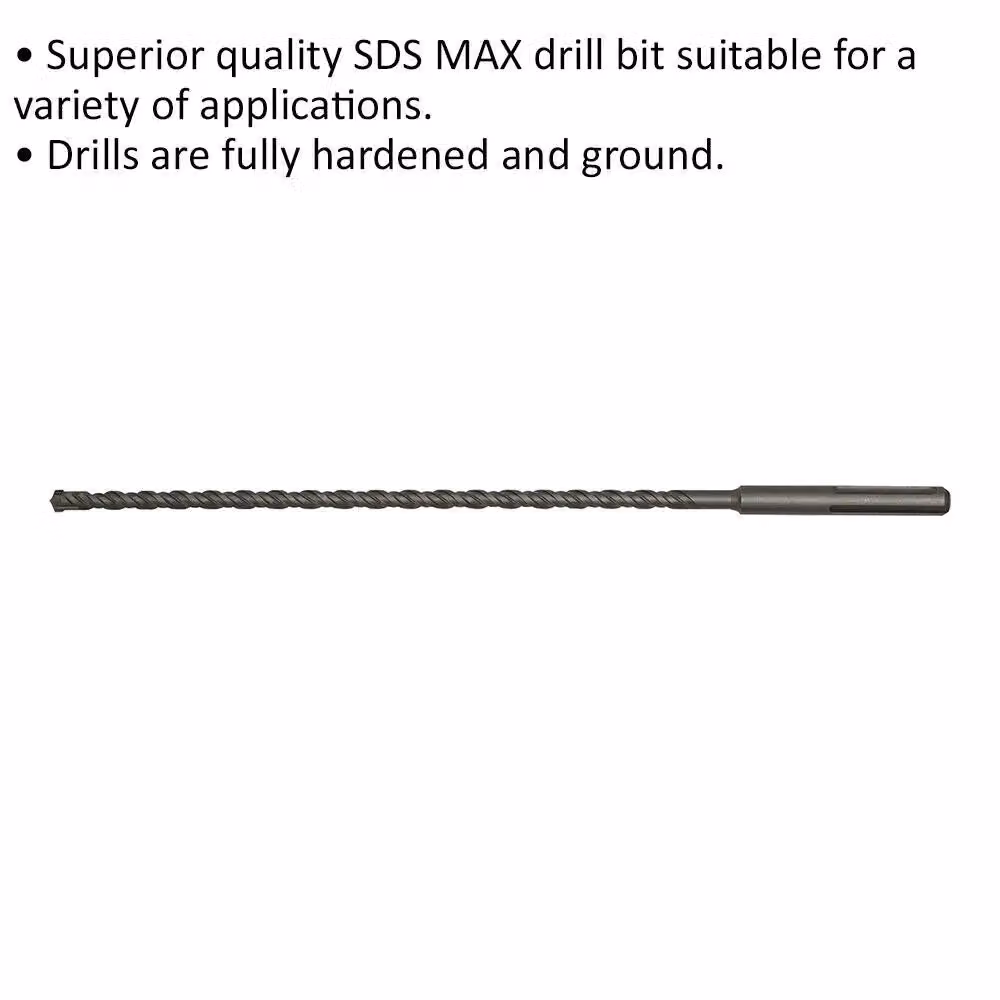 Loops SDS Max Drill Bit for Masonry Drilling, Grey/Multicolour, Diameter: 15 mm, Length: 540 mm – 2