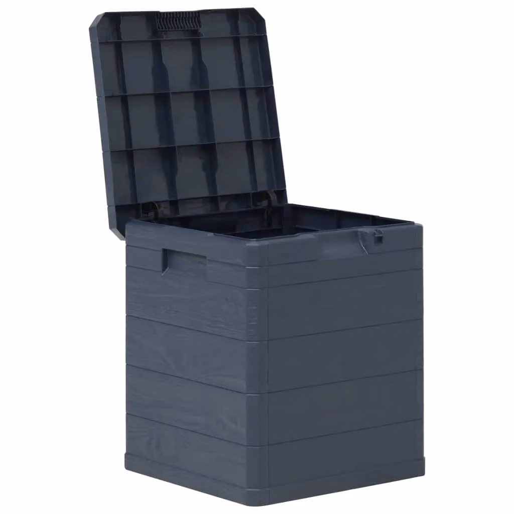 Berkfield Home Garden Storage Box, 90 L, Anthracite and Black – 2