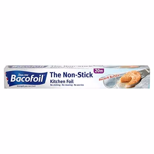 Bacofoil Non-Stick Kitchen Foil, Silver and White, 30 cm x 20 m – 1
