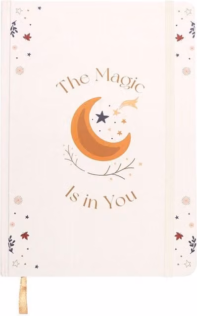 Kingsbury Gifts The Magic Is in You Lined Hardcover A5 Notebook in White, Gold and Beige