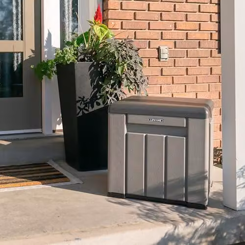 LIFETIME Grey Plastic Outdoor Storage Box with Removable Lid, W/D/H: 51 x 51 x 51 cm – 3