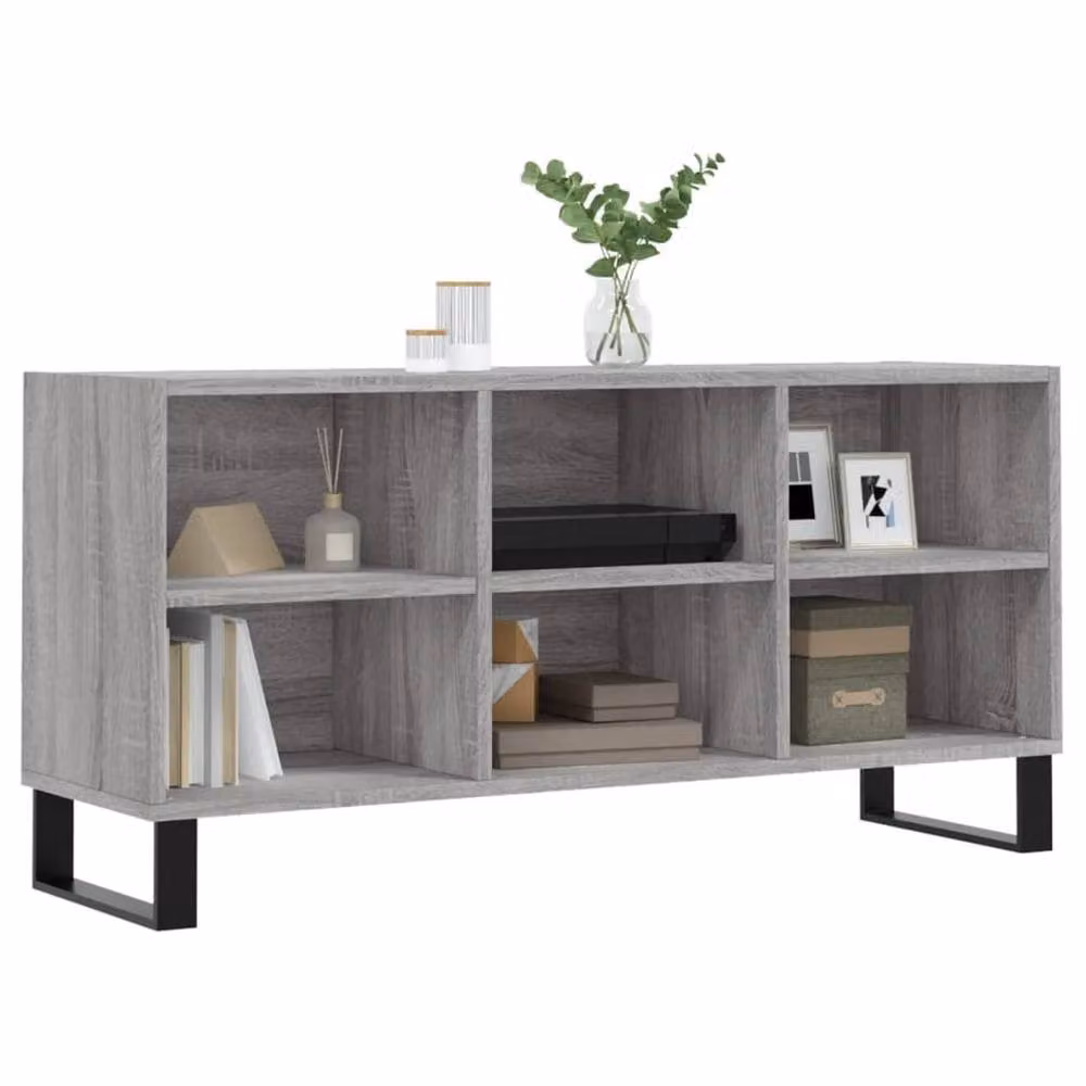 Berkfield Home Modern Grey Sonoma TV Cabinet W/D/H: 103.5 x 30 x 50 cm – 3