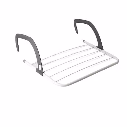 KAV Foldable Indoor Cloth Airer and Radiator Bath Rack with 5 Bars in White