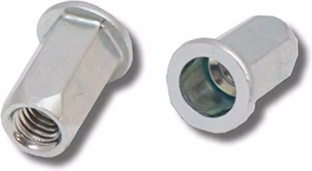 JRP Riveting Products M10 x 24.0 mm Steel Rivet Nuts in Silver