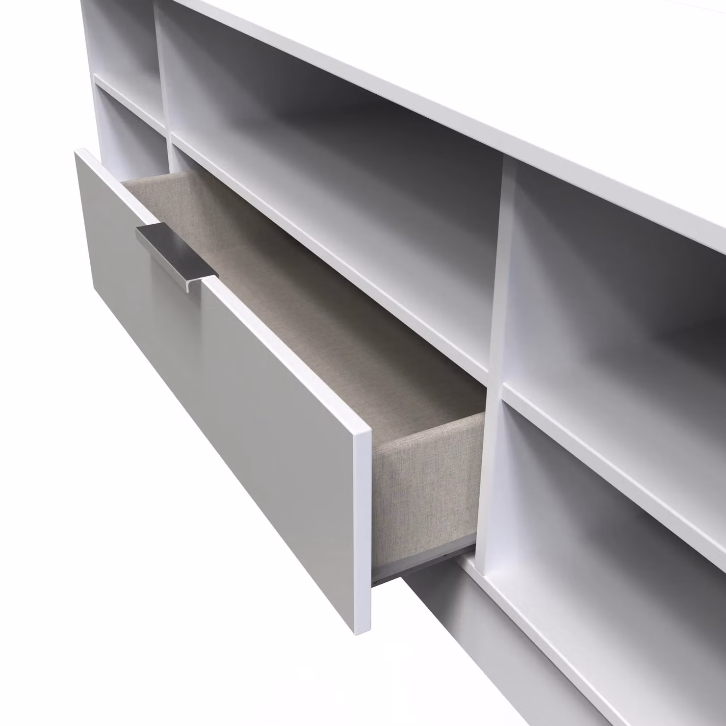 2 U Dover Wide 1 Drawer TV and Media Unit in Mid Grey – 2