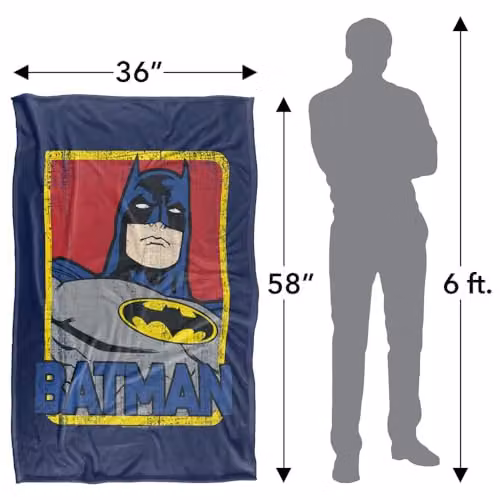 Warner Bros. Batman Super Soft Fleece Throw Blanket, Multicolour, W: 91.44 cm x L: 147 cm – 4