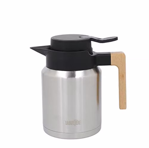 La Cafetiere Double Walled Stainless Steel Vacuum Jug with Lid, Silver, 1.2 l – 1