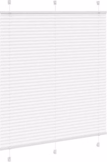 Berkfield Home Single Pleat White Polyester Blind, W: 115 cm, H: 100 cm