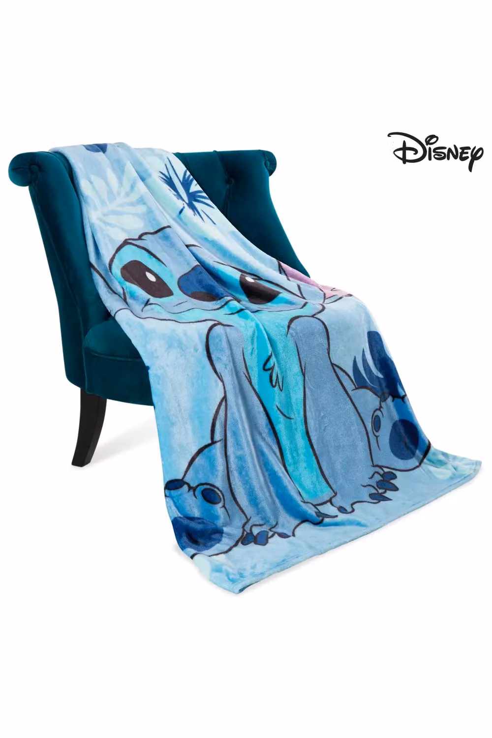 Disney Stitch Blue Fluffy Fleece Blanket, W: 150 cm, D: 130 cm – 6