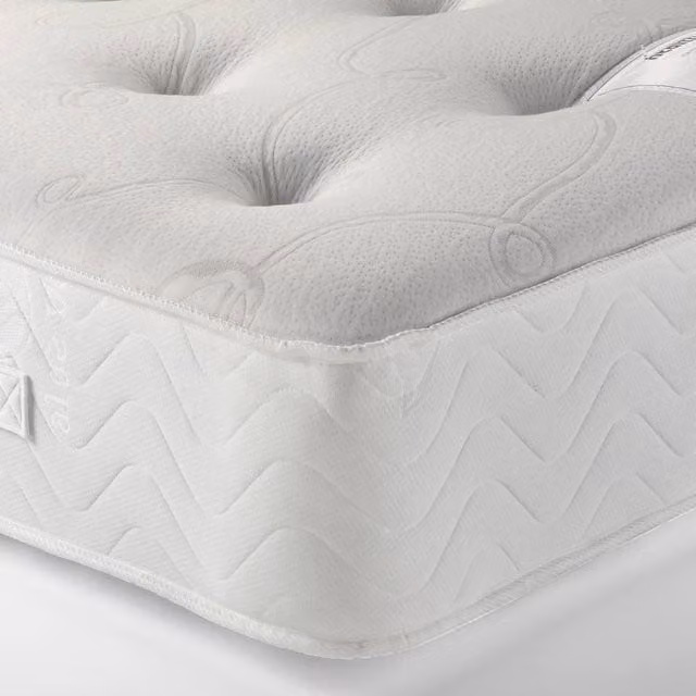 Healthopaedic Memory Pocket Deluxe 1000 Hybrid Mattress in White, W/D/H: 90 x 190 x 26 cm