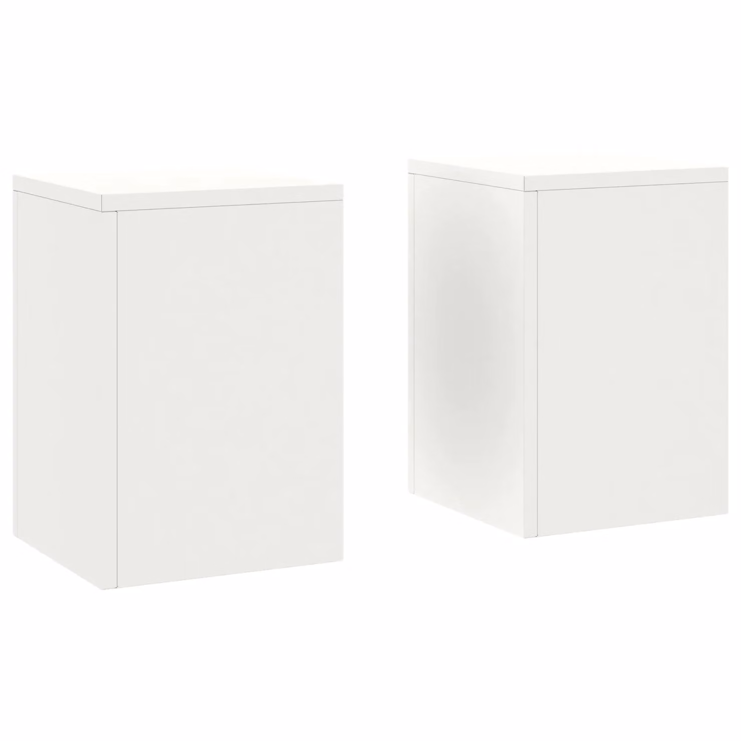 Berkfield Home Outdoor Plant Stand Pillars, 2 Piece Set, White Metal, W/D/H: 24 x 24 x 35 cm – 2