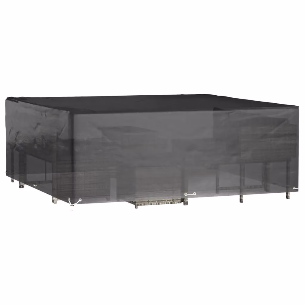 Berkfield Home Square Garden Furniture Cover with 16 Eyelets, Black, W/D/H: 300 x 300 x 75 cm – 2
