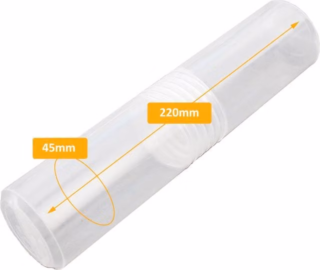 WestonBoxes Silver Transparent Plastic Document and Poster Storage Tube for Arts and Crafts