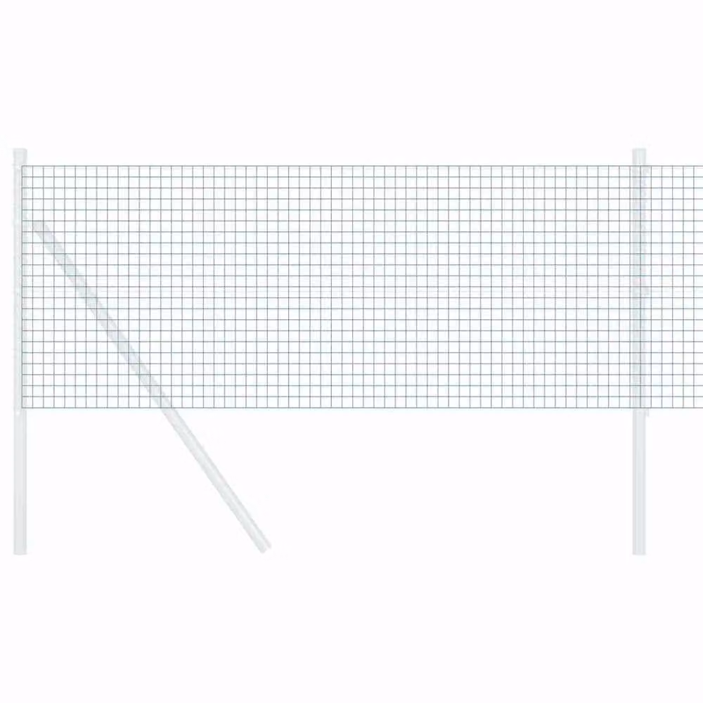 Berkfield Home Green PVC Coated Steel Single-Bar Welded Wire Fence – 3