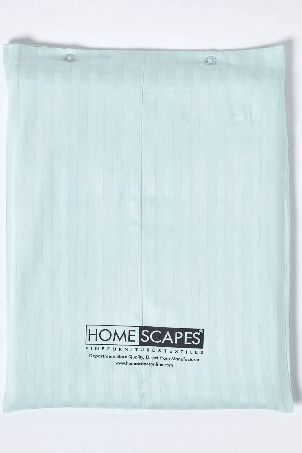 Homescapes Blue Egyptian Cotton Mako Satin Stripe Flat Sheet, 330 Thread Count, W/D/H: 180 x 200 cm – 2