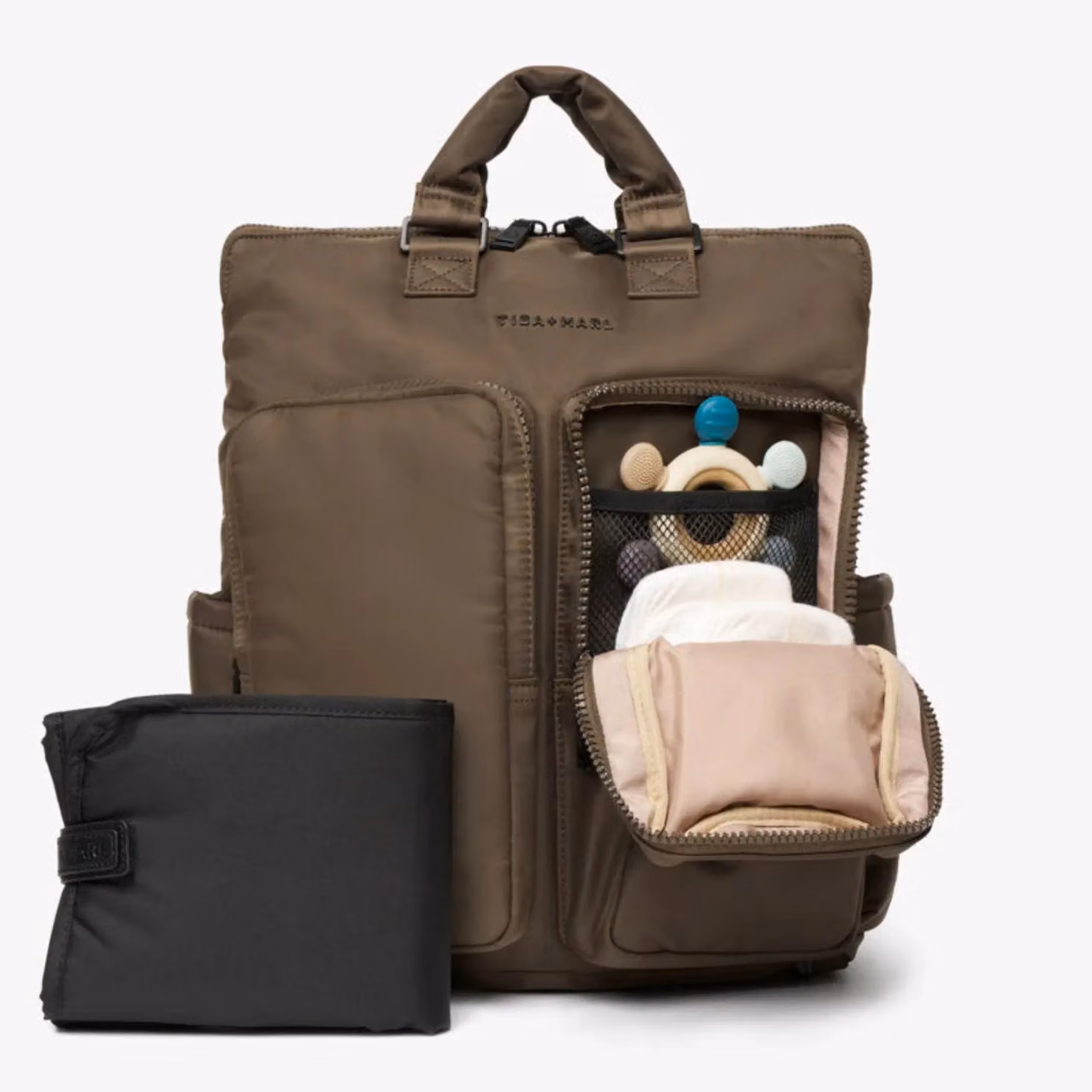 Tiba + Marl Ozzy Changing Tote Backpack 2.0 in Brown – 6