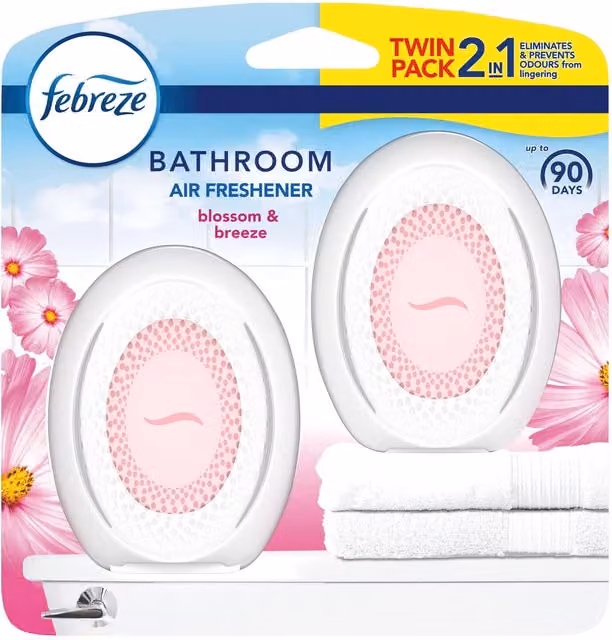 Febreze 2in1 Bathroom and Small Spaces Air Freshener Blossom and Breeze Twin Pack 15 ml