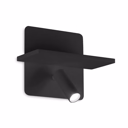 Netlighting Piano 2 Light LED Wall Reading Light in Black with Built-in Switch, 3000K Warm White – 1