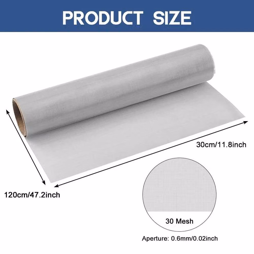 FLAVORA Stainless Steel Wire Mesh Panel in Silver, W/H: 300 x 120 cm – 2